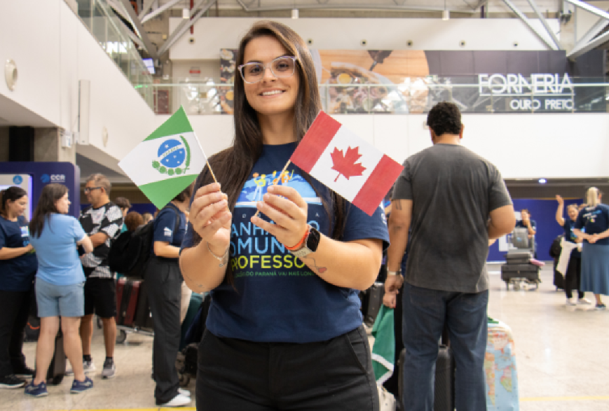 Ganhando o Mundo Professor leva pedagoga de Rio Bonito do Iguaçu ao Canadá